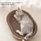 Oval Cat Scratching Board Corrugated Cat Scratcher Bed 0