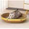 Oval Cat Scratching Board Corrugated Cat Scratcher Bed 2