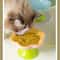 Ceramic Raised Cat Bowl With Elevated Flower Stand 4