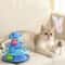 4 Layer Interactive Cat Turntable Toy With Feather Wand 1