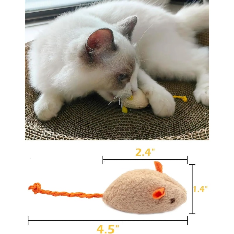 Rattle Cat Mouse Toys With Catnip For Indoor Cats 1