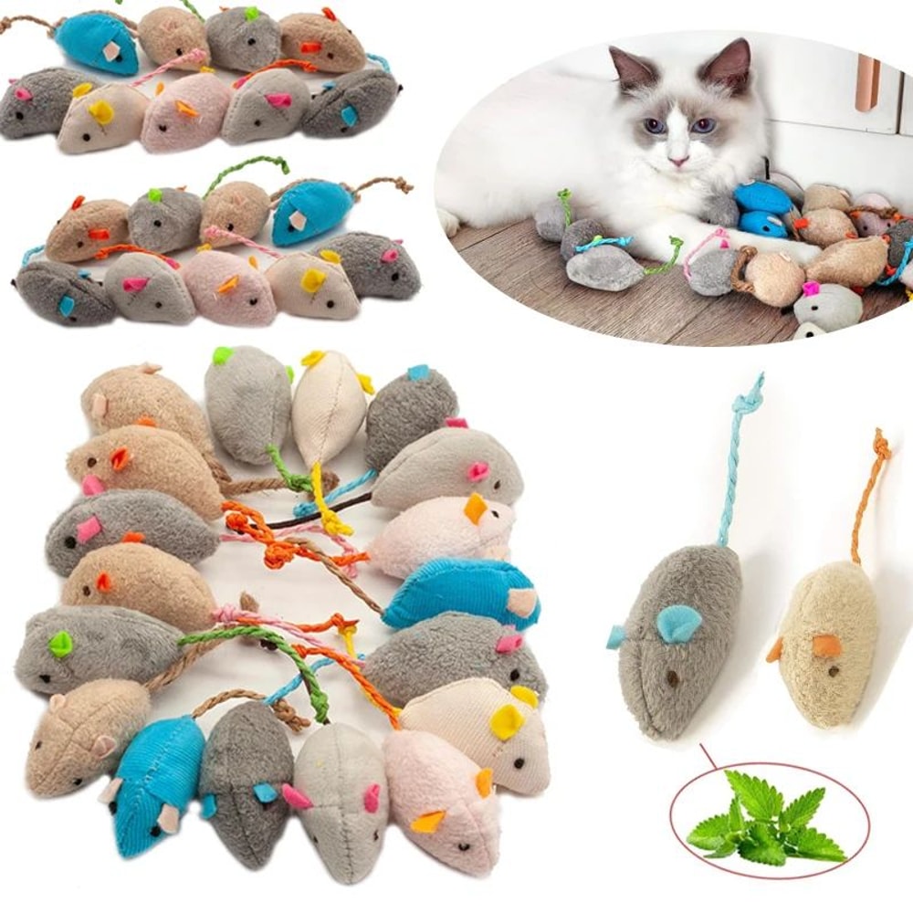 Rattle Cat Mouse Toys With Catnip For Indoor Cats 6