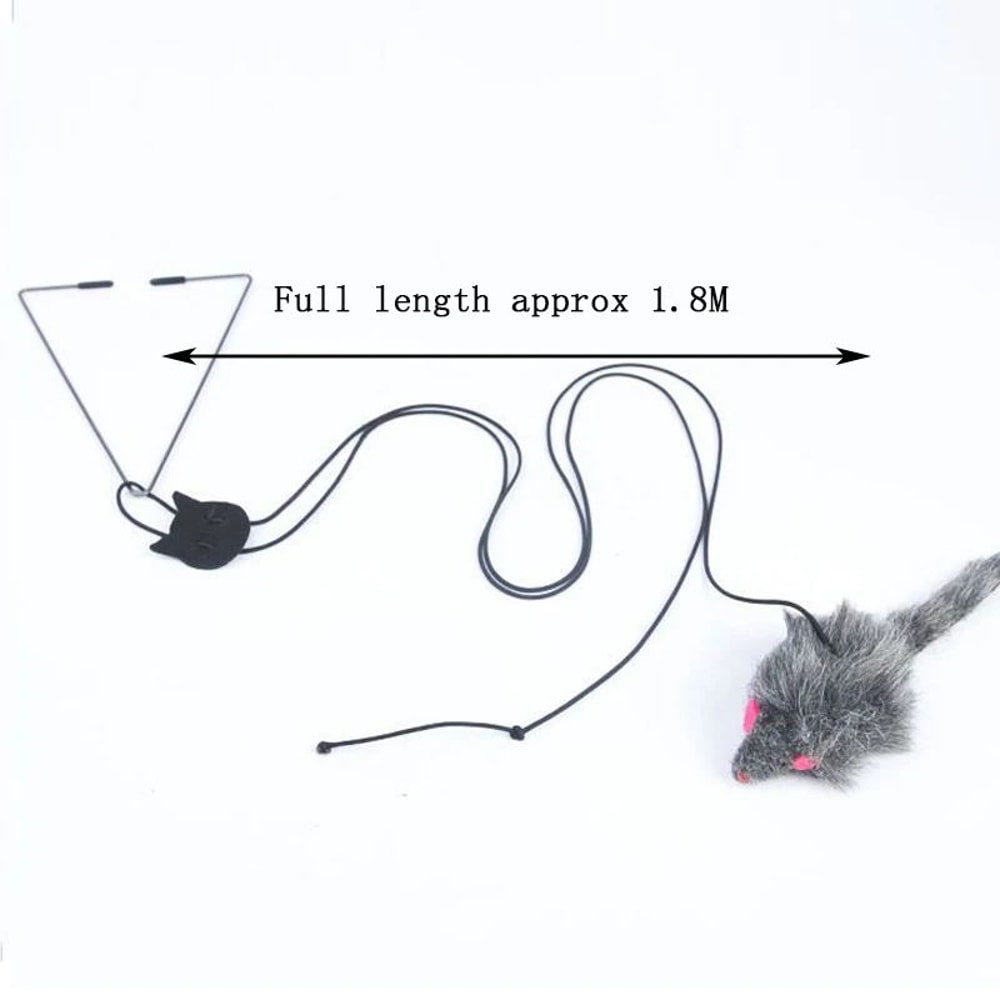 Interactive Hanging Cat Mouse Toy With Door Clip 5
