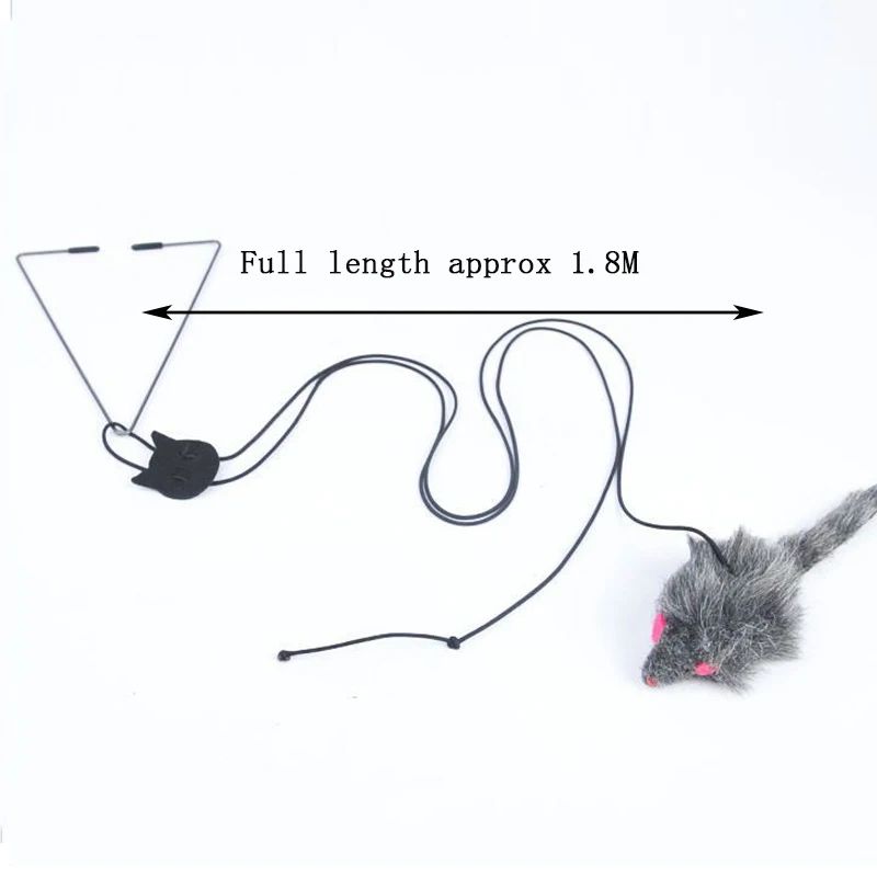 Interactive Hanging Cat Mouse Toy With Door Clip 5
