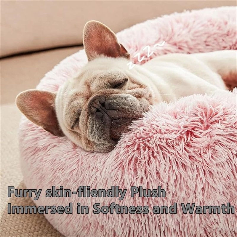CloudNest Plush Calming Pet Bed For Cats And Dogs 3