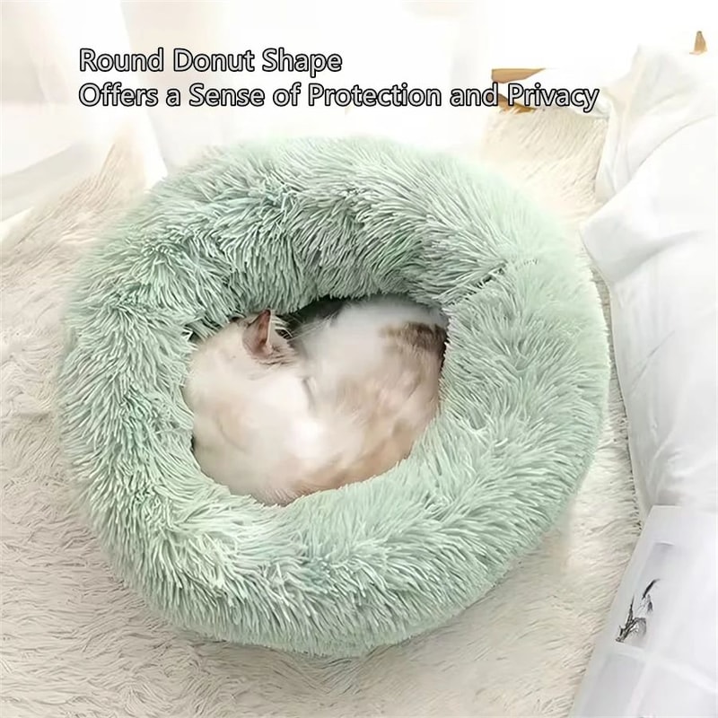 CloudNest Plush Calming Pet Bed For Cats And Dogs 4