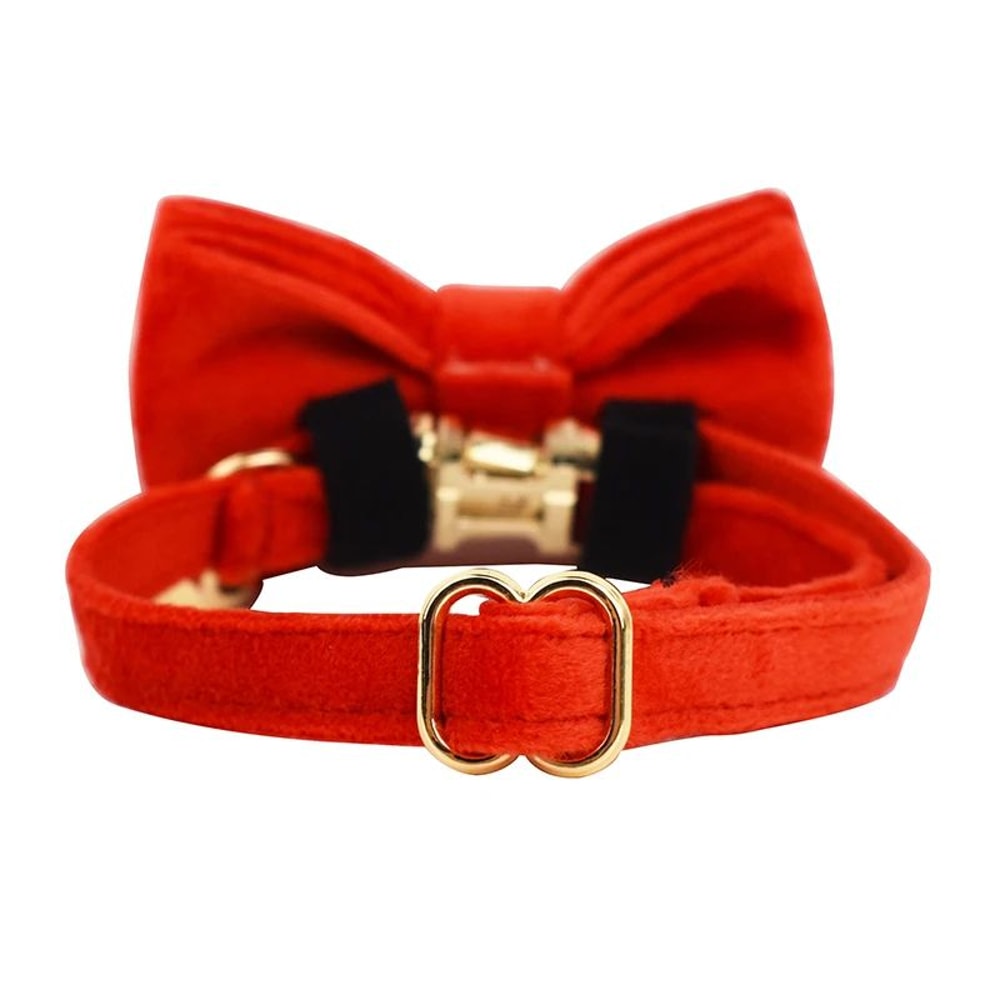 Personalized Velvet Cat Collar With Name Engraving And Bell 3