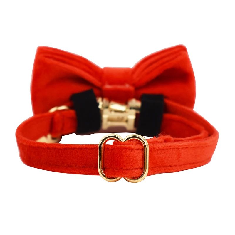 Personalized Velvet Cat Collar With Name Engraving And Bell 3