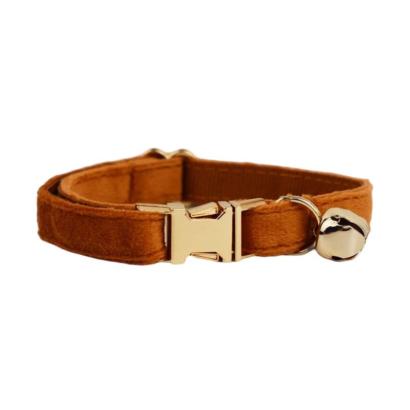 Personalized Velvet Cat Collar With Name Engraving And Bell 9