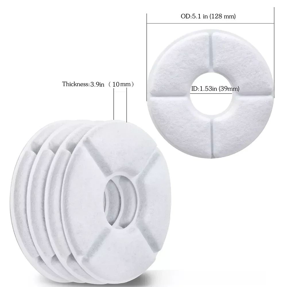 Activated Carbon Cat Water Fountain Replacement Filters Pack 5