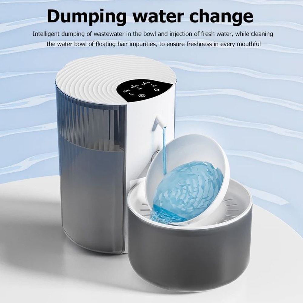 Wireless Smart Pet Water Fountain With Rechargeable Water Dispenser 0
