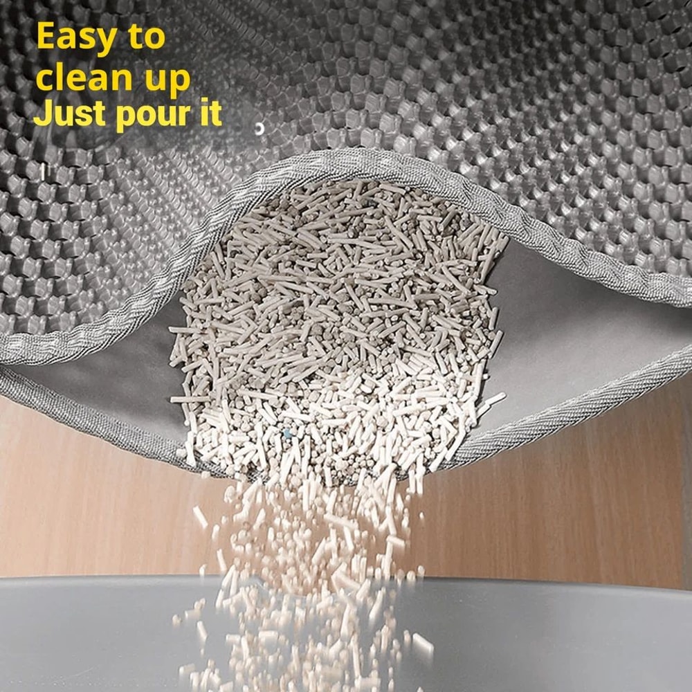 Large Waterproof Cat Litter Mat With Double Layer Design 2