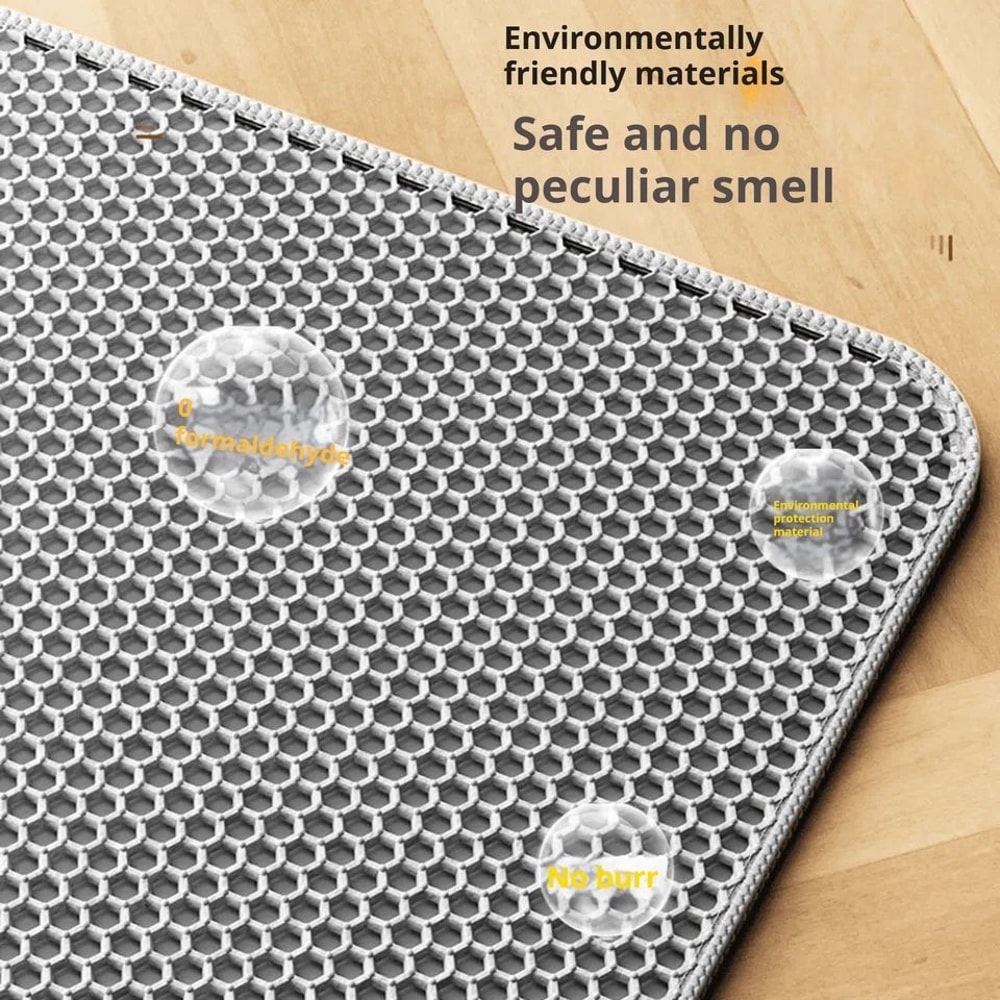 Large Waterproof Cat Litter Mat With Double Layer Design 3