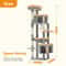Tall Multi Level Cat Tree Tower With Condo Beds And Scratching Posts 2