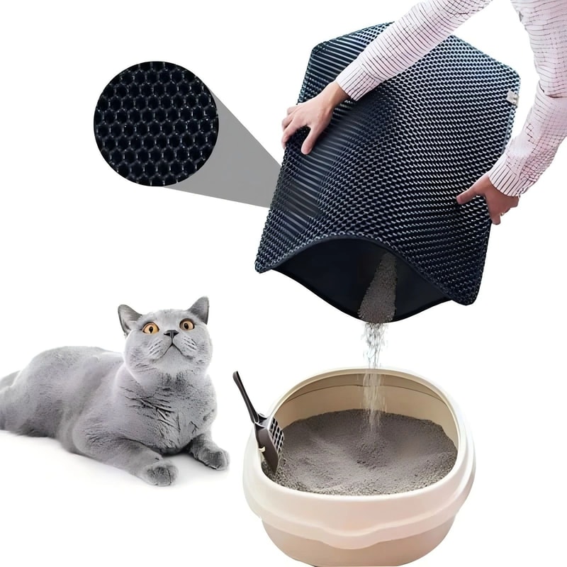 CleanStep Double Layer Cat Litter Mat Waterproof Litter Trap Pad 0