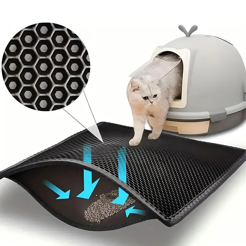 CleanStep Double Layer Cat Litter Mat Waterproof Litter Trap Pad 1