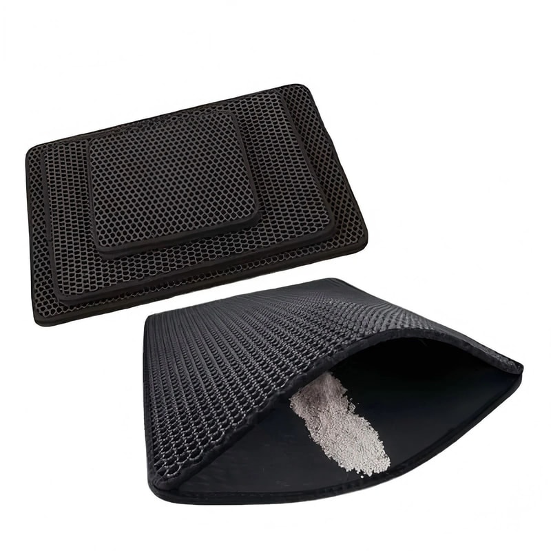 CleanStep Double Layer Cat Litter Mat Waterproof Litter Trap Pad 3