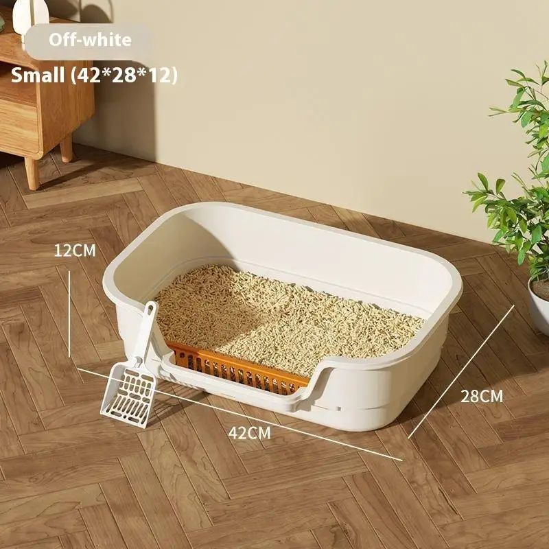 PureShield Semi Enclosed Cat Litter Box Large Capacity Cat Toilet 10