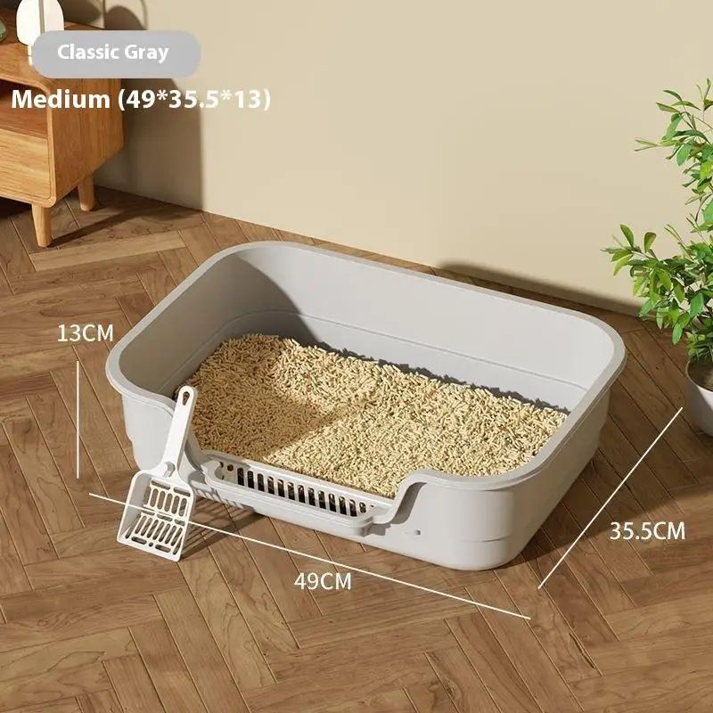 PureShield Semi Enclosed Cat Litter Box Large Capacity Cat Toilet 12