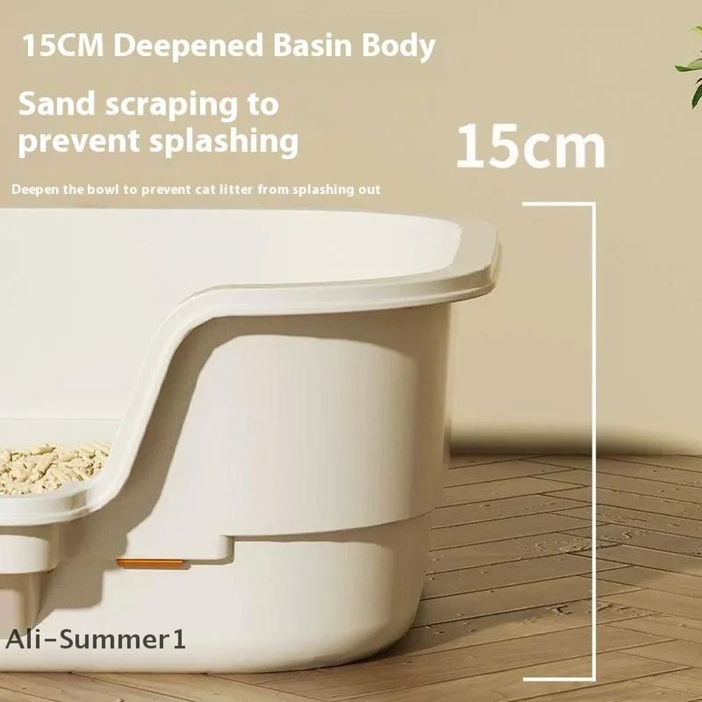 PureShield Semi Enclosed Cat Litter Box Large Capacity Cat Toilet 4