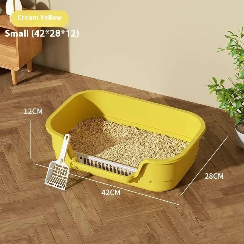 PureShield Semi Enclosed Cat Litter Box Large Capacity Cat Toilet 6