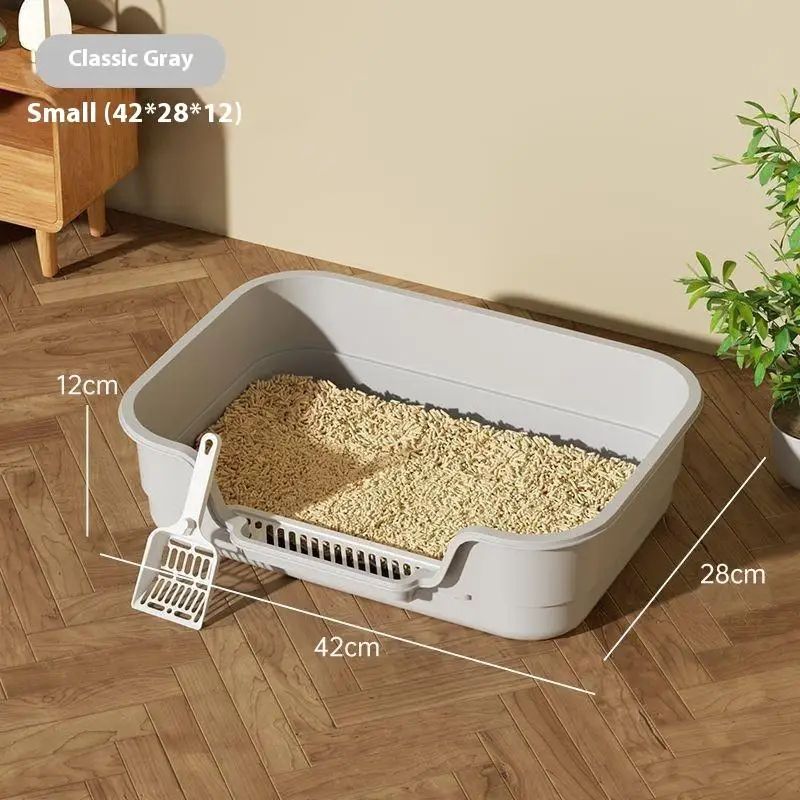 PureShield Semi Enclosed Cat Litter Box Large Capacity Cat Toilet 7
