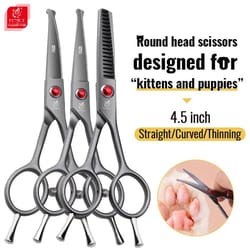 safetrim pet grooming scissors rounded tip dog and cat trimming tool