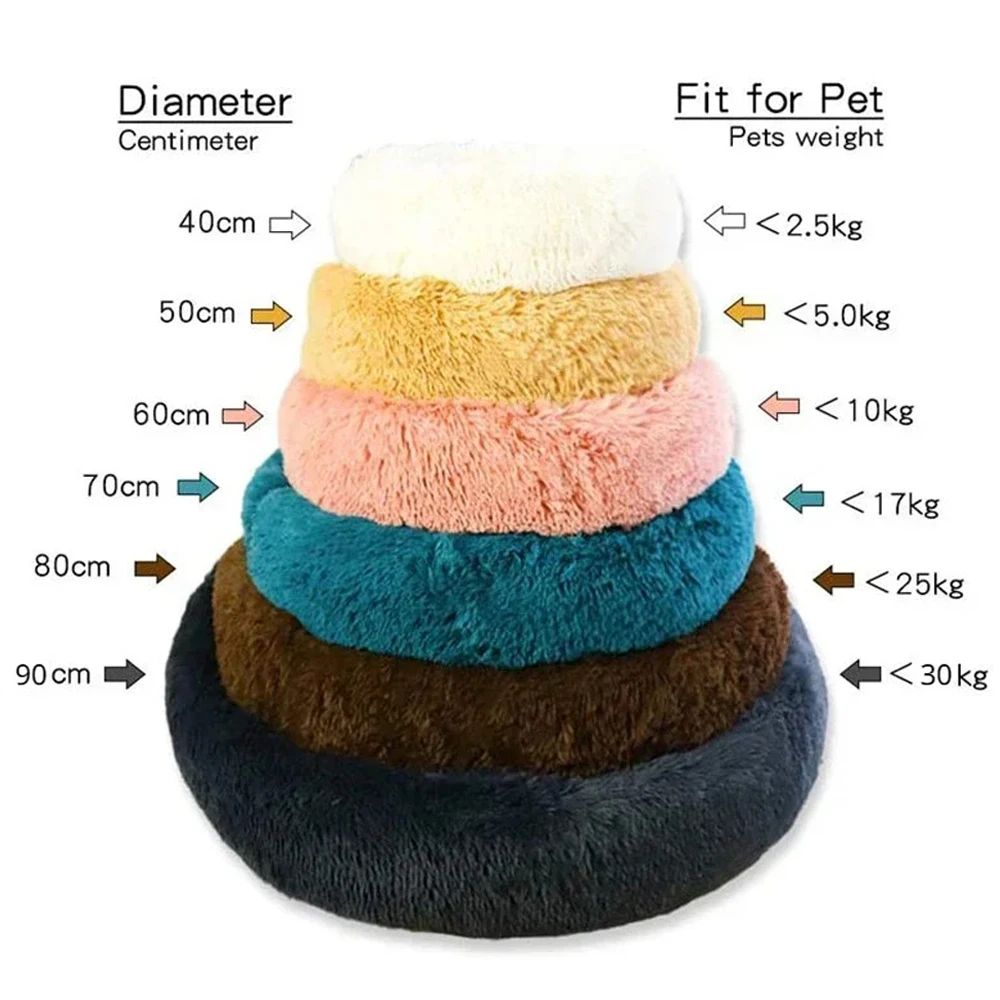 CloudNest Plush Pet Bed Round Cat And Dog Sleeping Nest 5