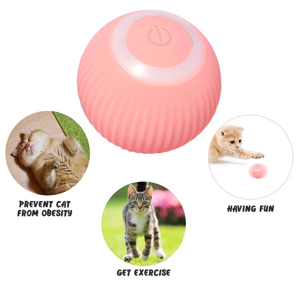 RolliPaws Interactive Rolling Ball Smart Cat Toy 1