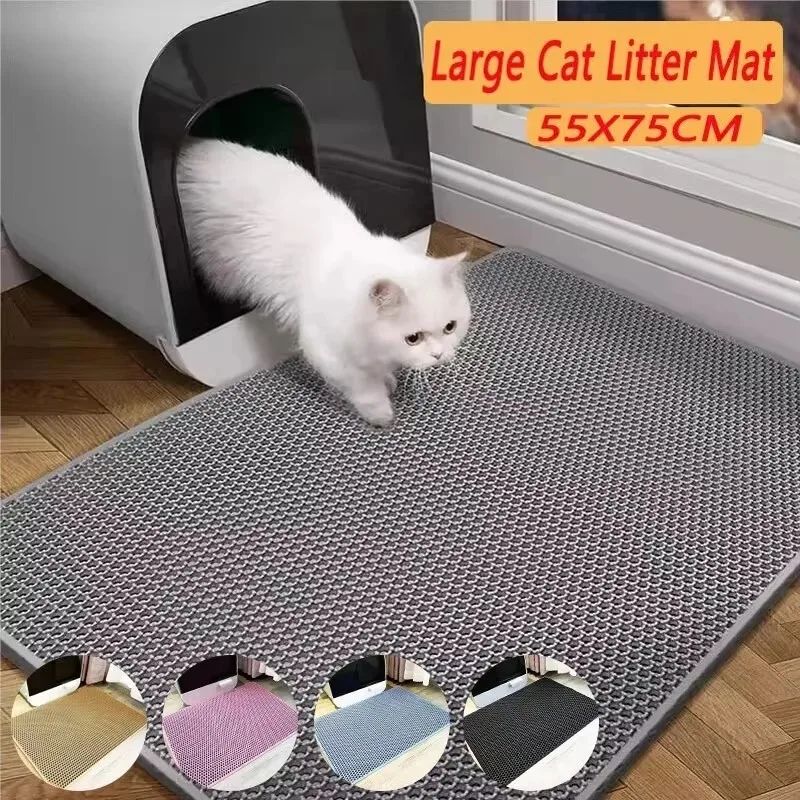 DryShield Double Layer Cat Litter Trapping Mat Waterproof Floor Protector 0