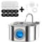 PureFlow Stainless Steel Cat Water Fountain With Smart Sensor 0