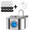 PureFlow Stainless Steel Cat Water Fountain With Smart Sensor 0