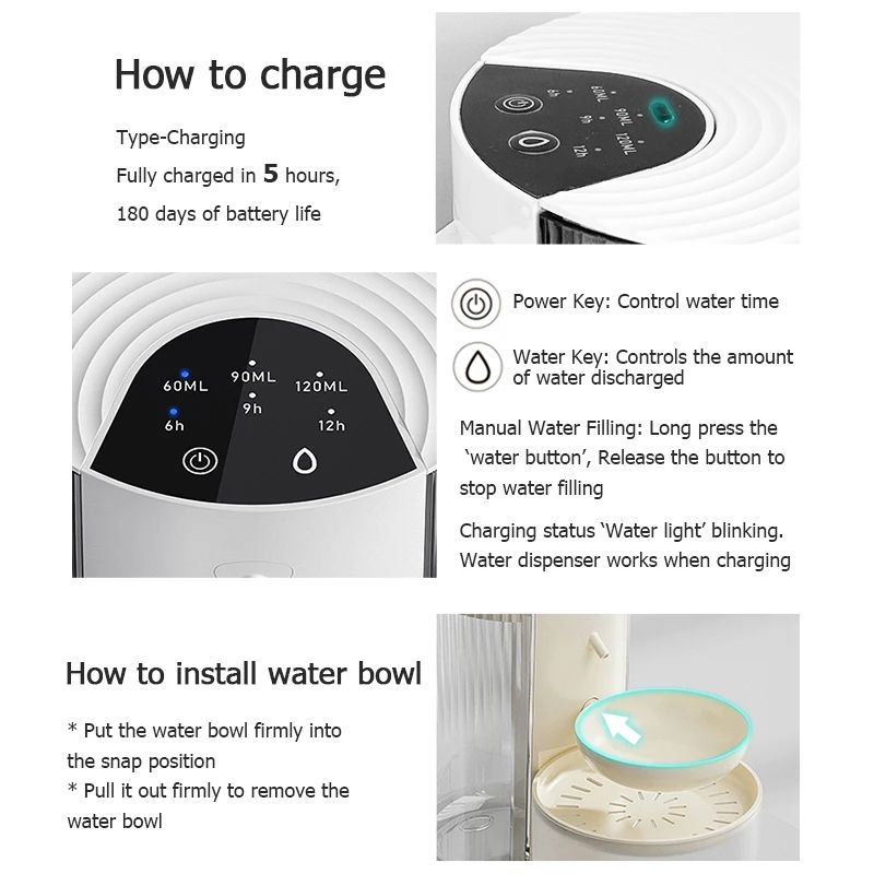 PureFlow Smart Pouring Pet Water Fountain 5