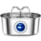 PureFlow Stainless Steel Pet Water Fountain With LED Light 0