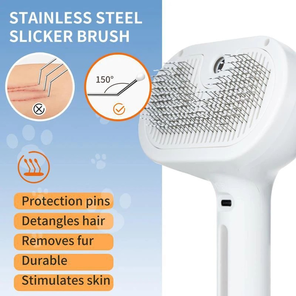 SteamGroom Pet Massage Brush For Cats And Dogs 4