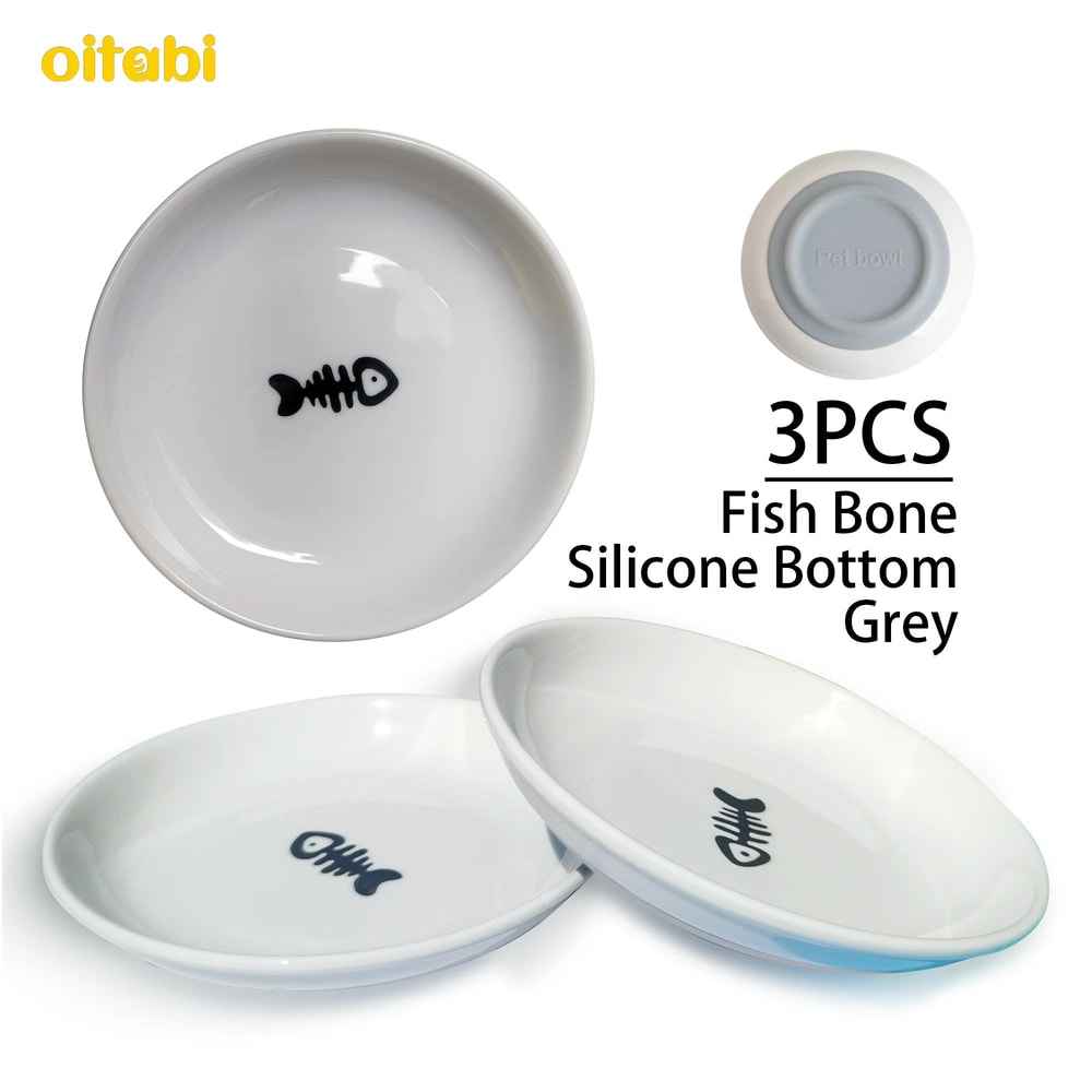 WhiskerEase Ceramic Cat Bowl Set 9