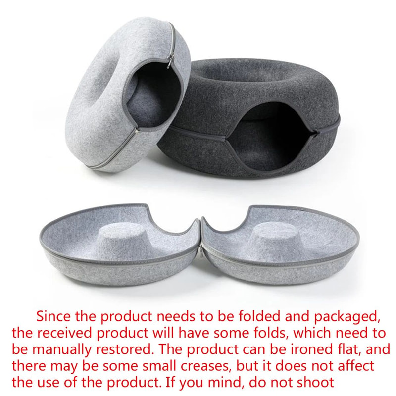 FeltNest Interactive Cat Tunnel Bed And Scratcher 4