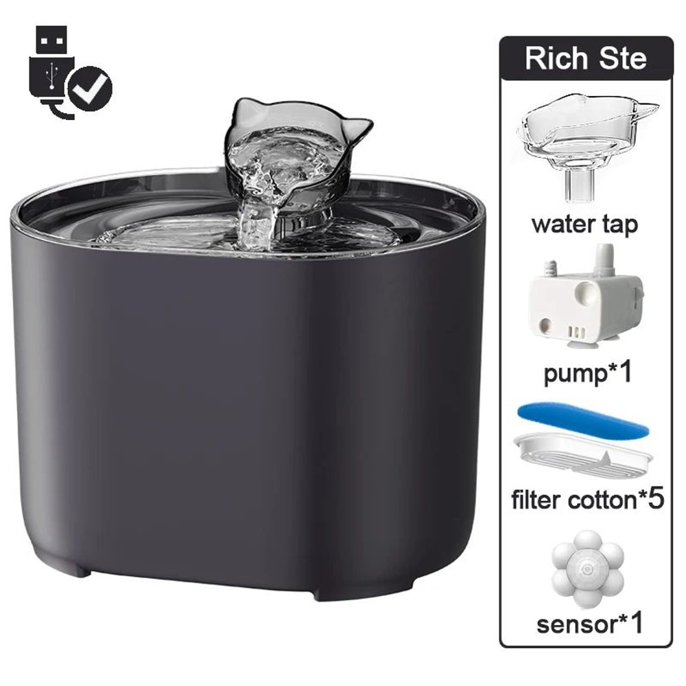 Intelligent Pet Water Fountain With Ultra Quiet Pump And Filter System 14