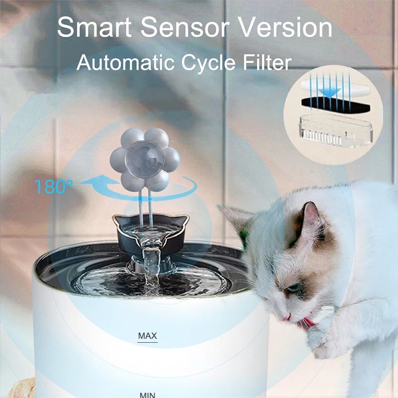 Intelligent Pet Water Fountain With Ultra Quiet Pump And Filter System 2