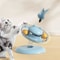 Interactive Treat Dispensing Cat Toy With Track Ball And Feather Wand 1