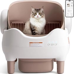 voford extra large self cleaning cat litter box with smart app control