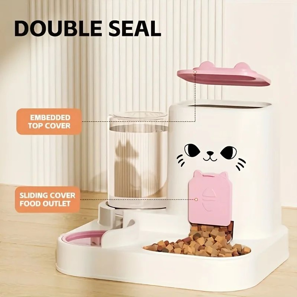 Large Capacity Pet Feeder And Automatic Water Dispenser Set 4