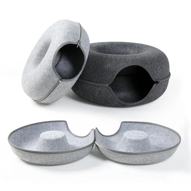 Felt Tunnel Cat Bed 1