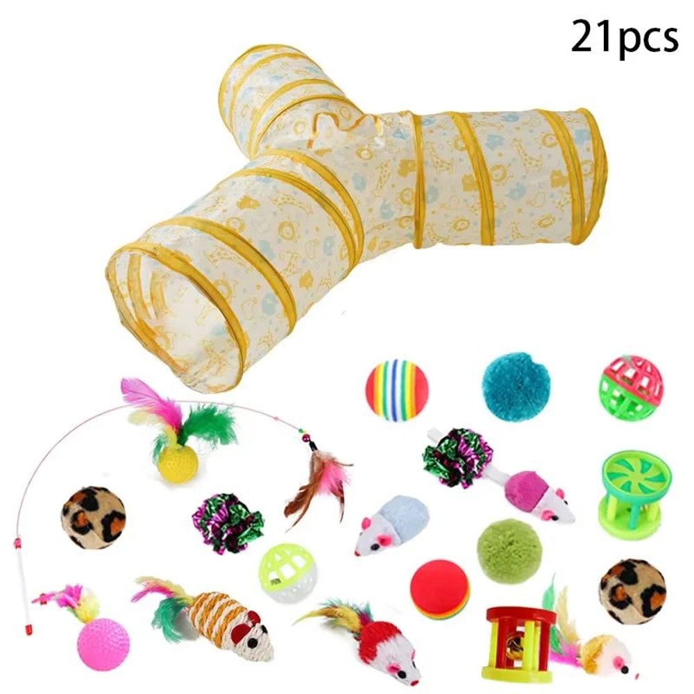 Rainbow Adventure Cat Tunnel Foldable Interactive Pet Play Tube For Indoor Cats And Kittens 22