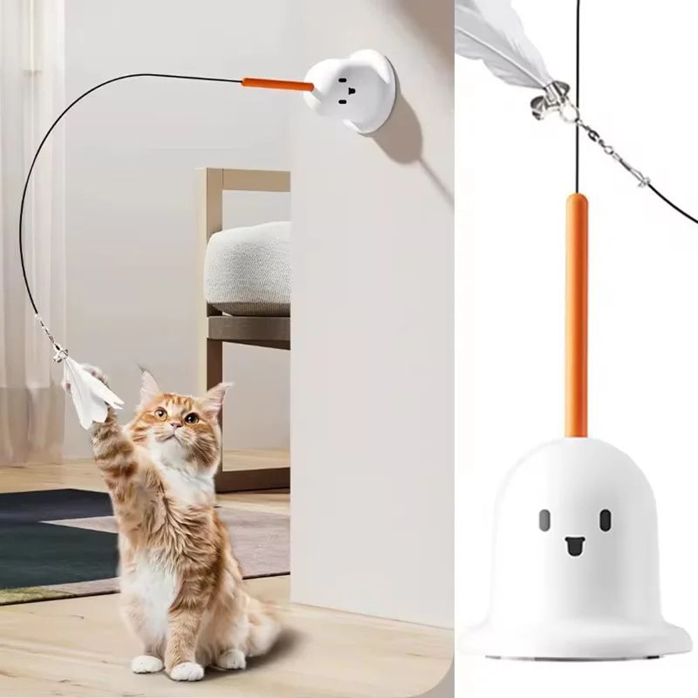 PlayPounce Suction Cup Cat Teaser Wand Toy 1