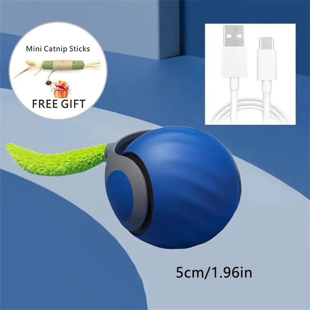 SmartRoll Rechargeable Interactive Cat Ball Automatic Moving Toy 9