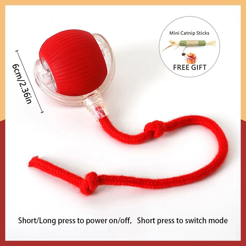 SmartRoll Rechargeable Interactive Cat Ball Automatic Moving Toy 16
