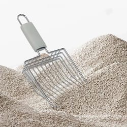 cleansift heavy duty metal cat litter scoop