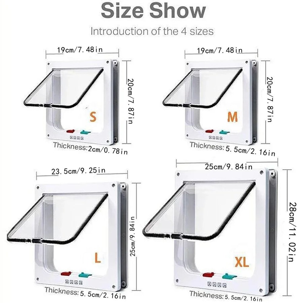 FreedomFlap 4 Way Locking Weatherproof Cat Door 2