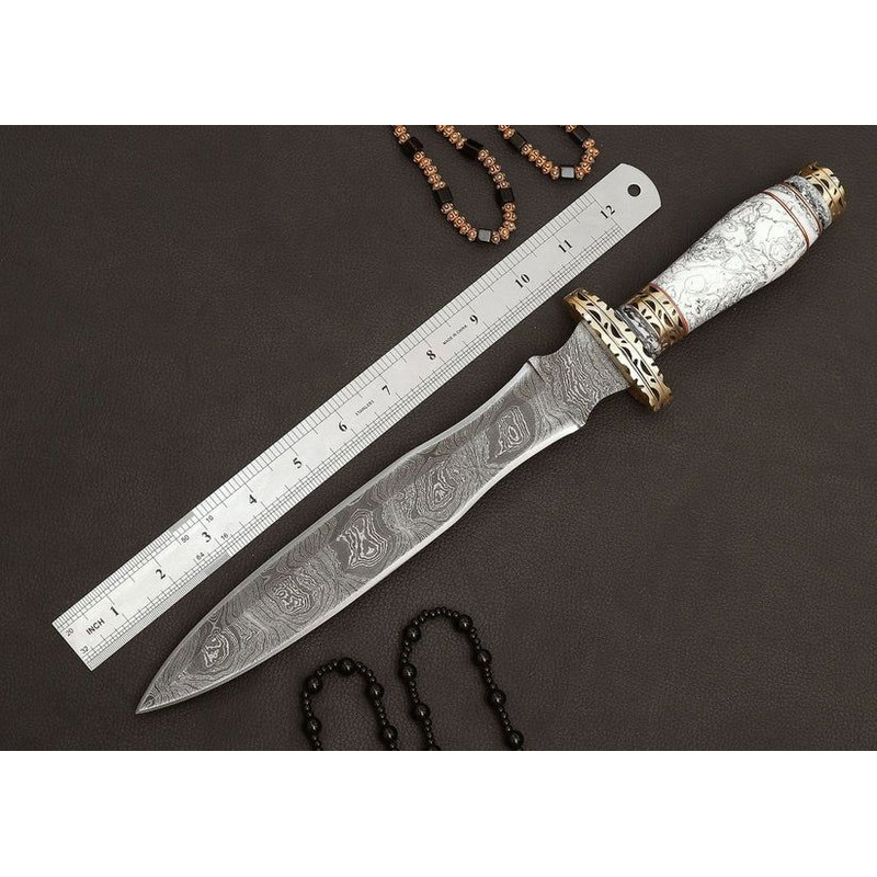 Dual Resin Double Edged Hunting Knife 0
